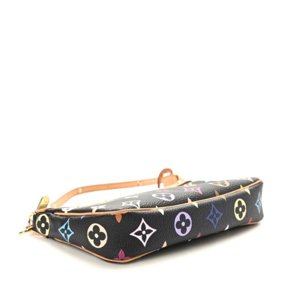 AUTHENTIC LOUIS VUITTON 
Monogram Multicolor Pochette Accessories Black - Picture 3 of 8